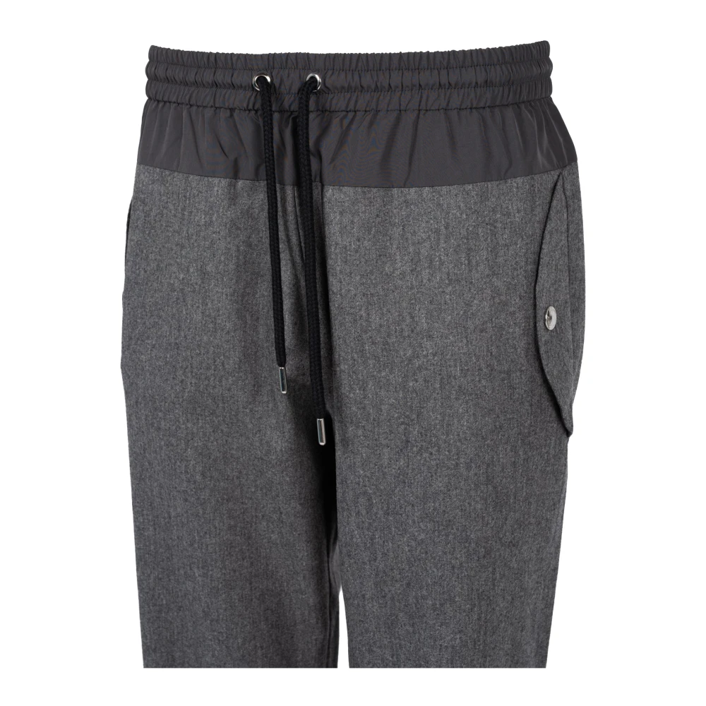 Les Hommes Elegante Wollen Broek Gray Heren