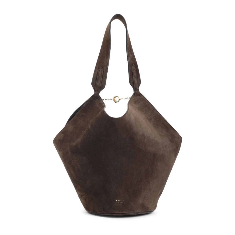 Khaite Women's Brown Shopping Bags, One Size, Small Lotus Tote