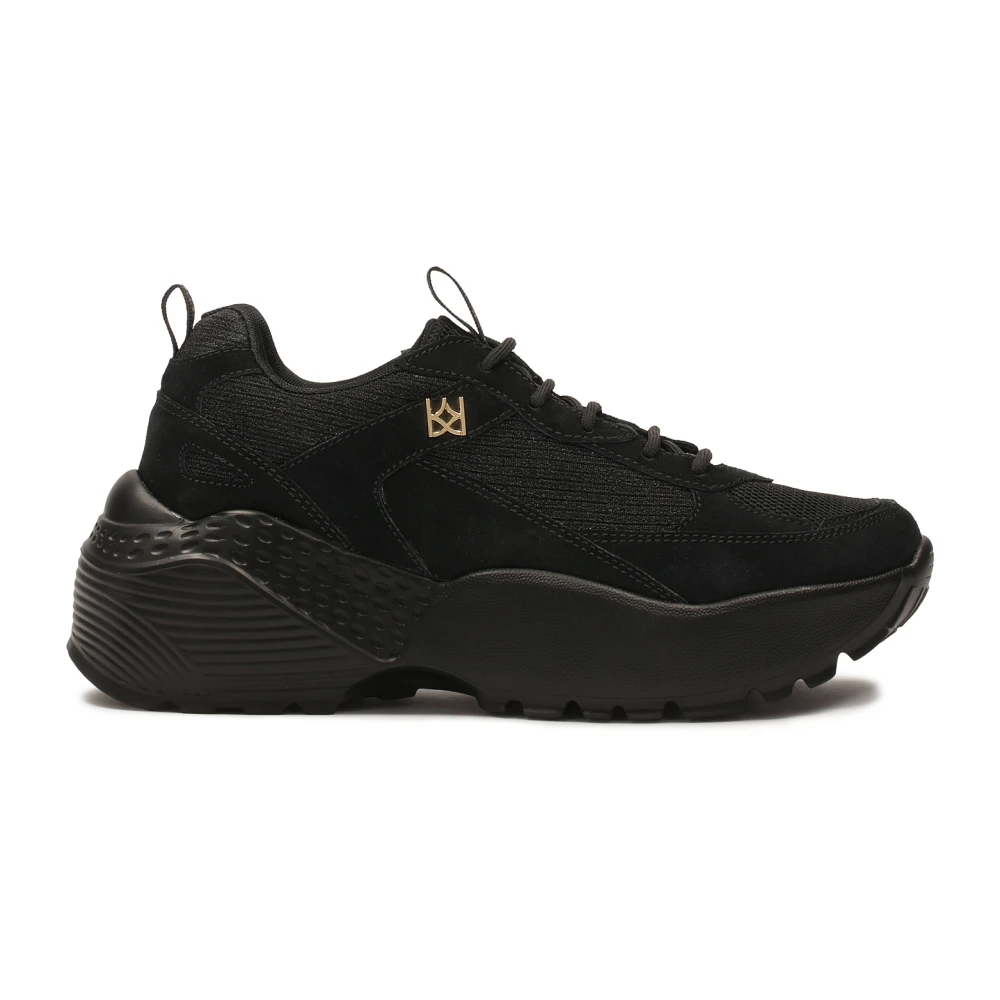 Kazar Zwarte sneakers op een stevige zool Dames Schoenen