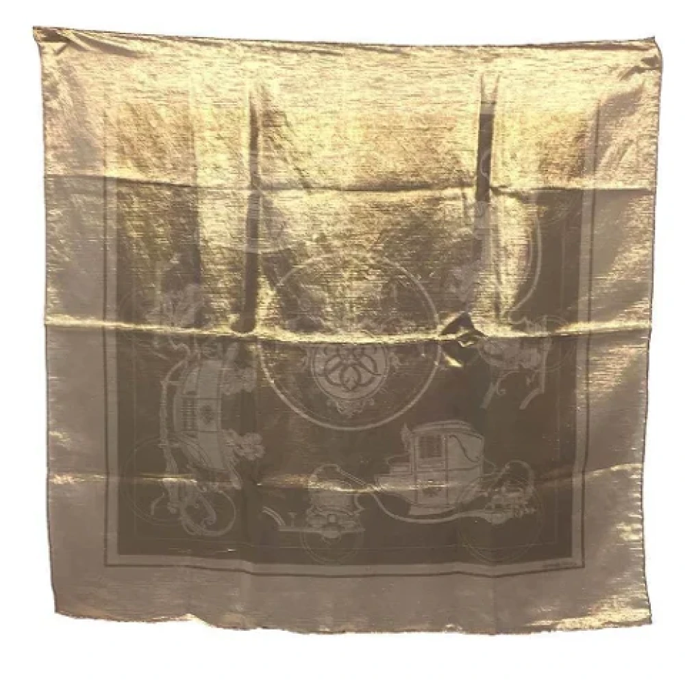 Hermès Vintage Pre-owned Silk scarves Yellow Dames