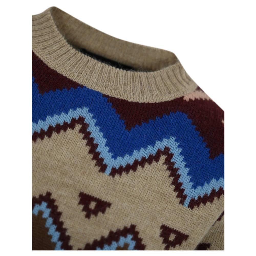 Max Mara Weekend Multicolor Jacquard Wollen Trui Multicolor Dames