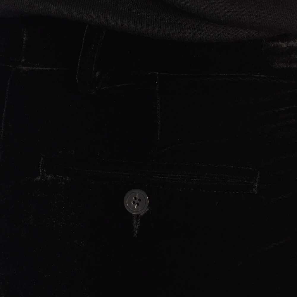 Emporio Armani Fluwelen broek met verfijnde stijl Black Heren