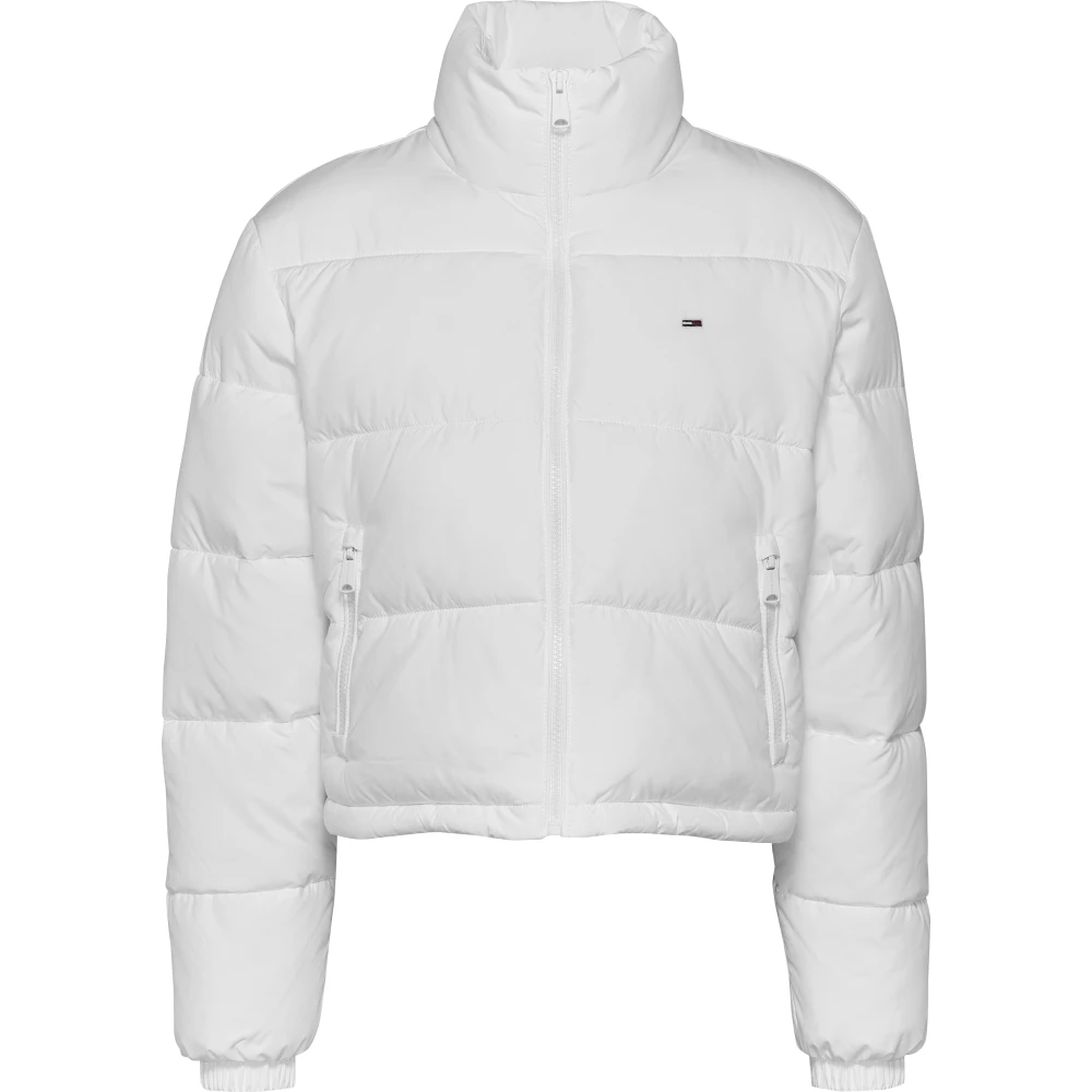 Tommy Jeans Witte Pufferjas Essentiële Stijl White Dames