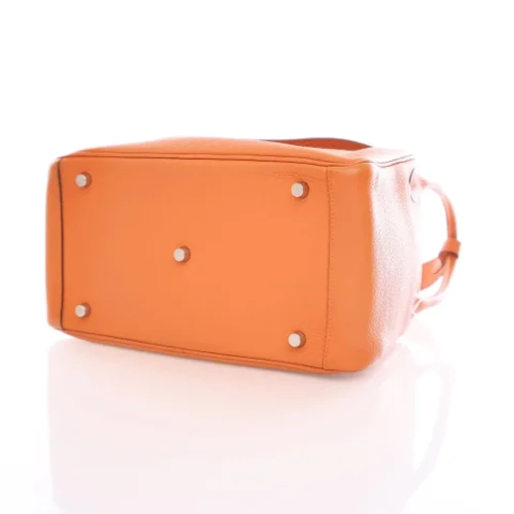 Hermès Vintage Pre-owned Leather handbags Orange Dames