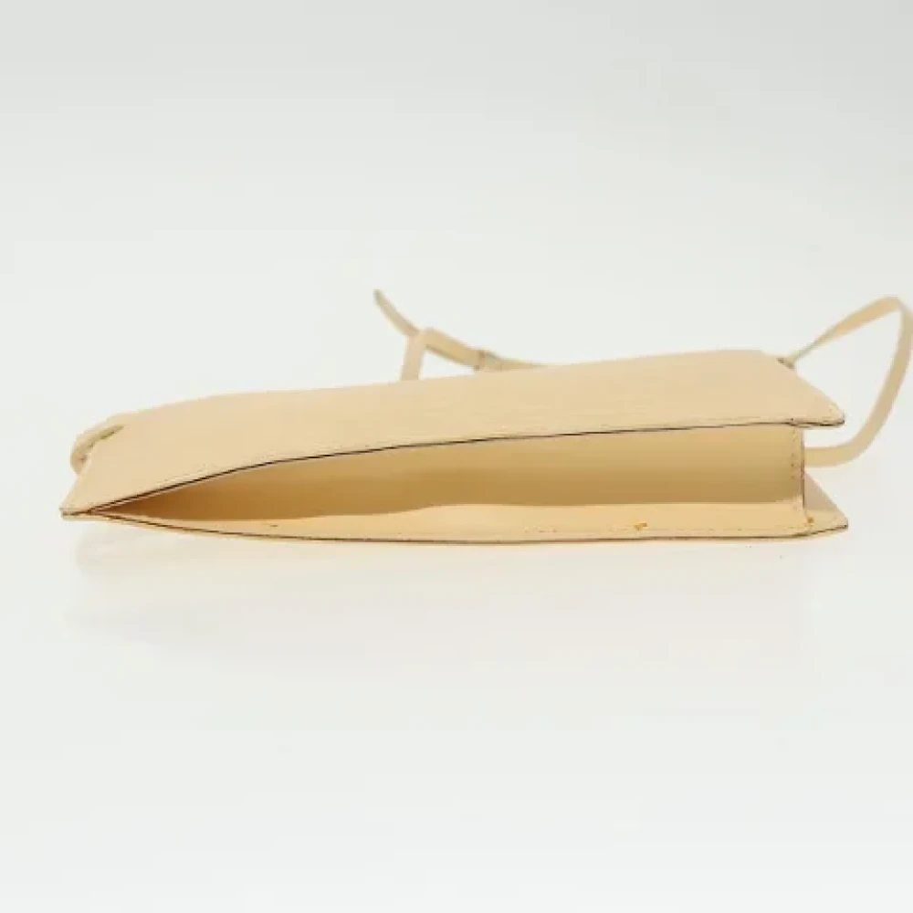 Louis Vuitton Vintage Pre-owned Leather crossbody-bags Beige Dames