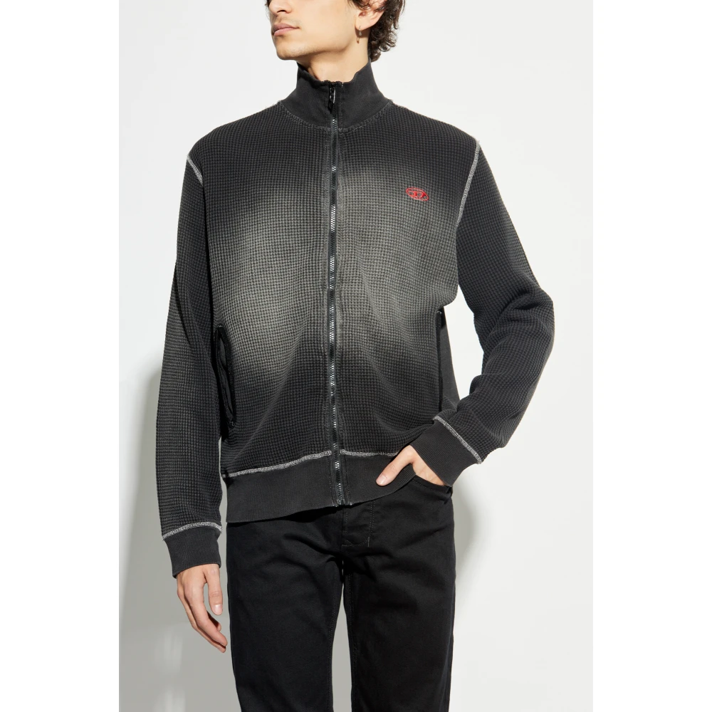 Diesel Sweatshirt S-Wafy-Zip Gray Heren