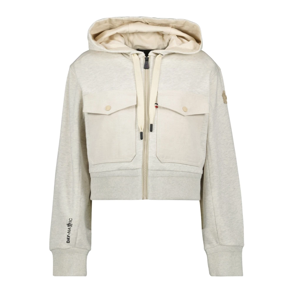 Moncler Women's Beige Cotton Zip Sweatshirt Spring-Summer 2025