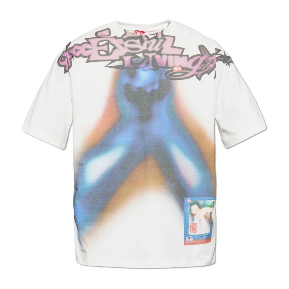 Diesel Uomo Bianco Top, 2XL, New,