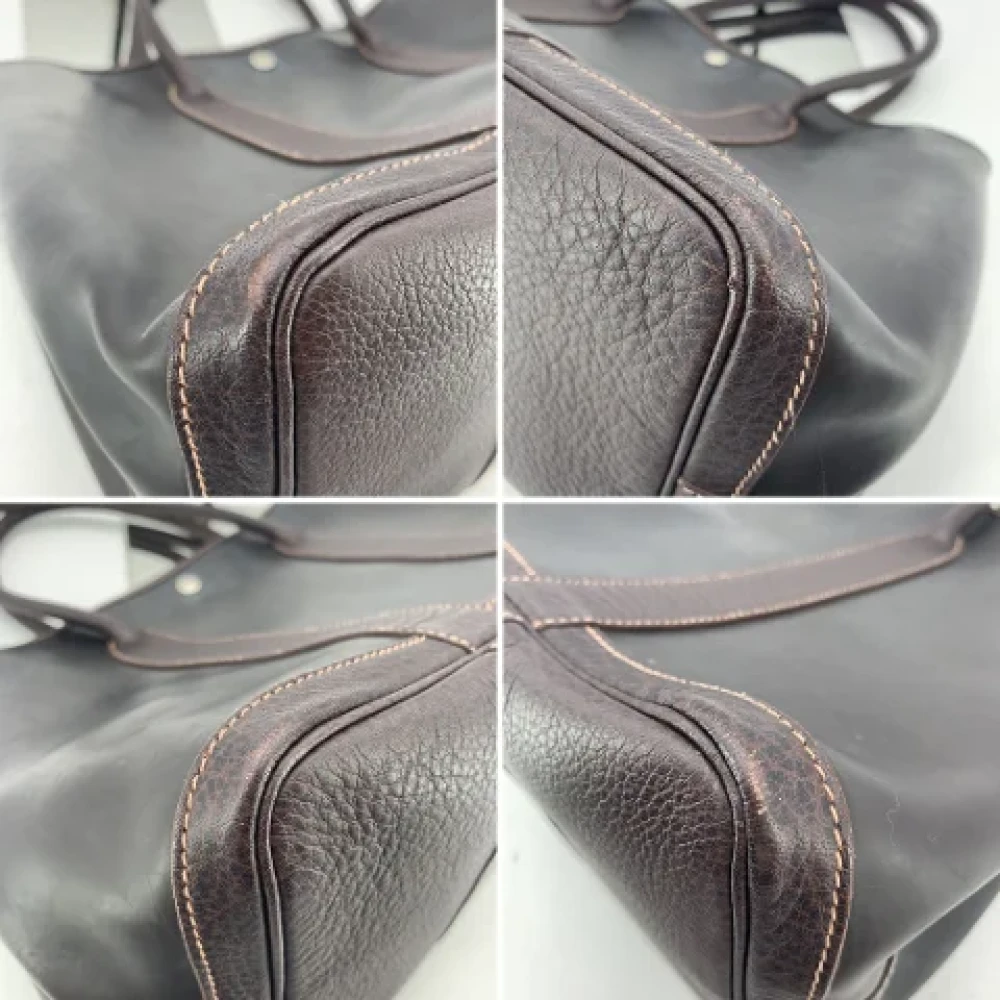 Hermès Vintage Pre-owned Leather handbags Blue Dames