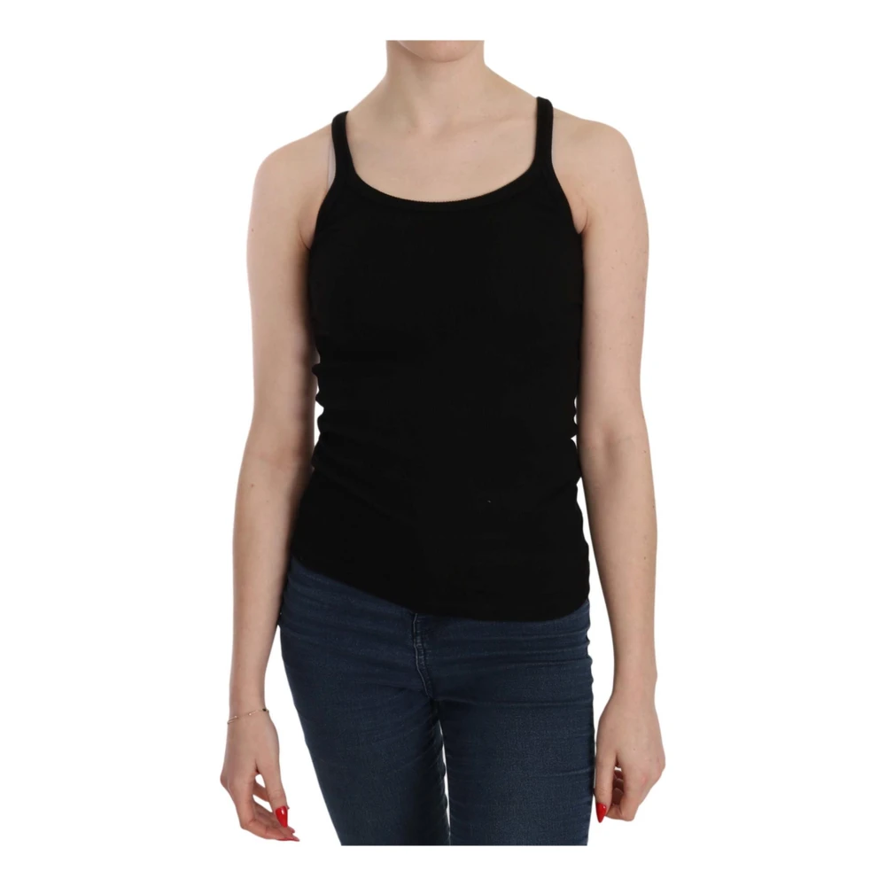 Pink Memories Zwarte Mouwloze Spaghetti Strap Top Black Dames