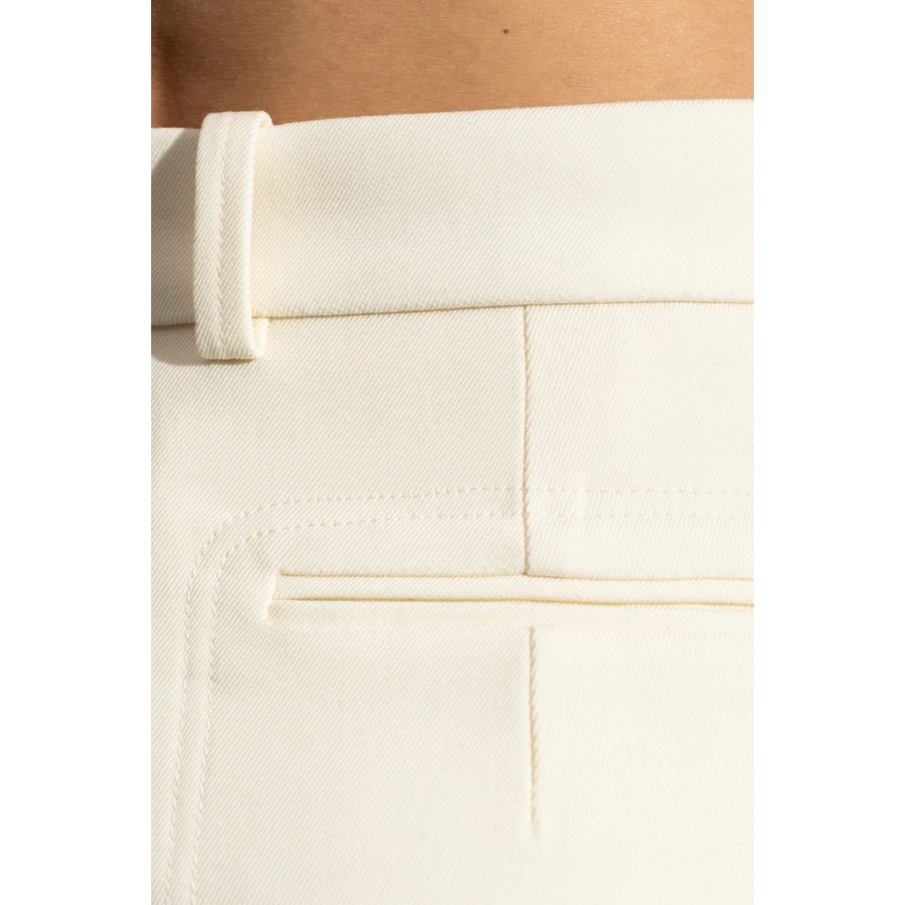 Chloé Wollen broek met vouw Beige Dames
