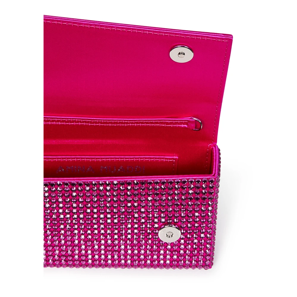 Amina Muaddi Fuchsia Clutch Purple Dames