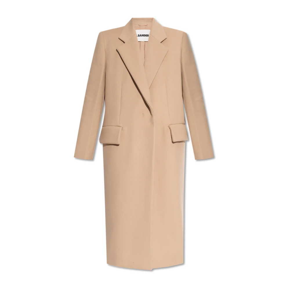 Jil Sander Wollen jas Brown Dames