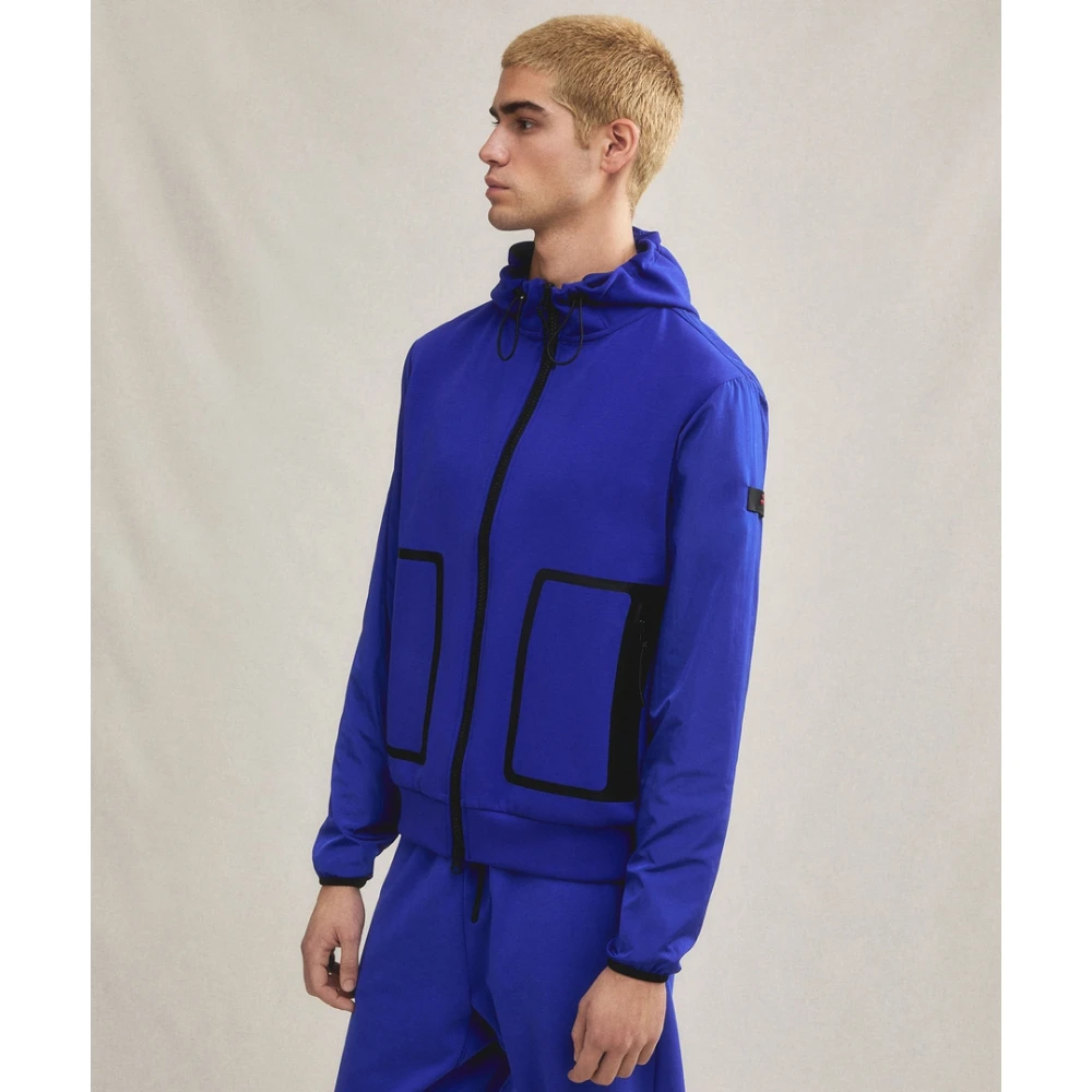 Peuterey Blauwe Vest met Knob NC Bmat Blue Heren