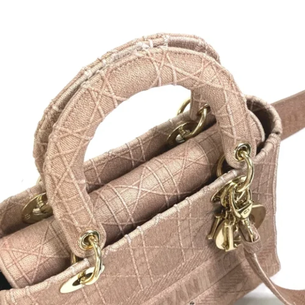 Dior Vintage Pre-owned Fabric dior-bags Pink Dames