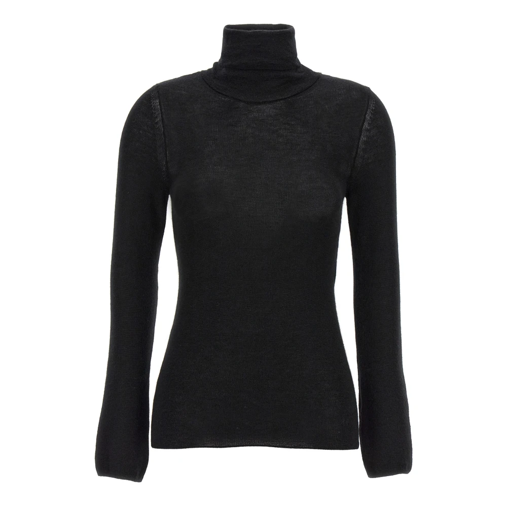 Tom Ford Women's Black Silk Cashmere Turtleneck Jumper - Cashmere Knitwear - L - Knitwear