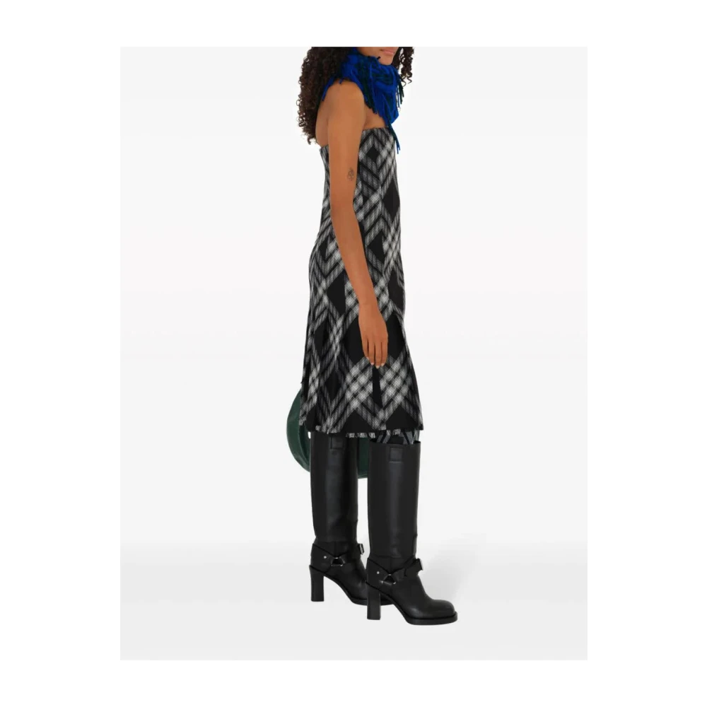 Burberry Monochrome Ruit Jurk Multicolor Dames