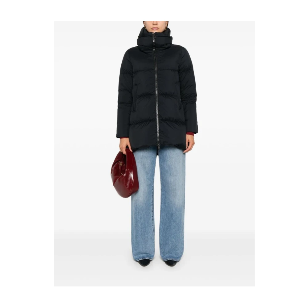 Herno Winterjassen Zwart Piumino Stijl Black Dames