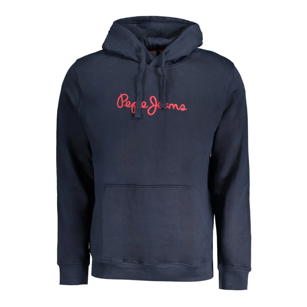 Pepe Jeans Blauwe Katoenen Hoodie voor Mannen Blue Heren