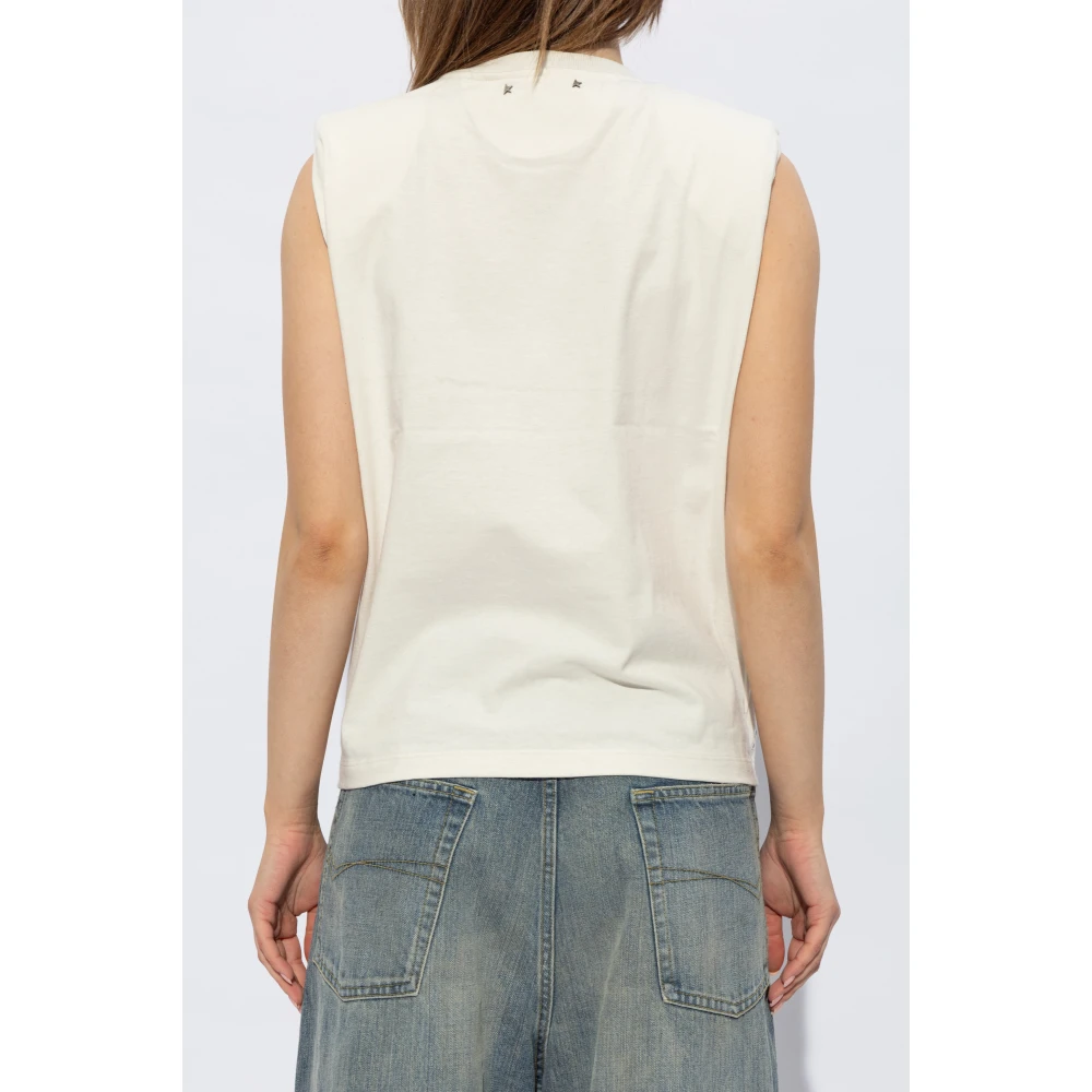 Golden Goose Top met Appliqués White Dames