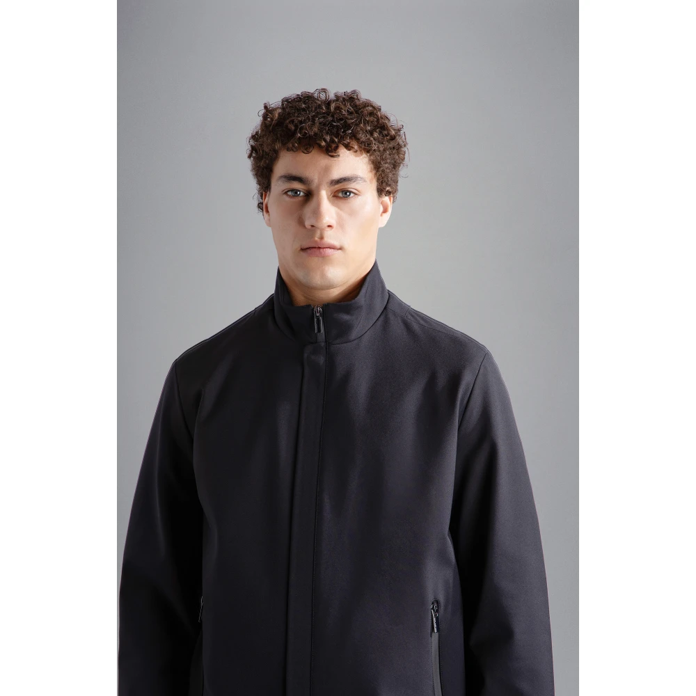 PAUL & SHARK Dynamische Stretch Zwarte Jas Black Heren
