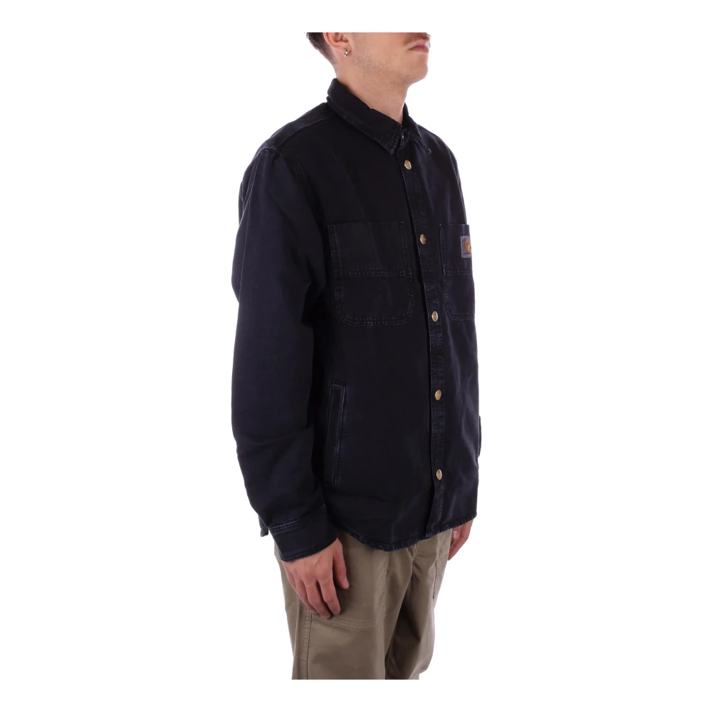 Carhartt WIP Zwart Logo Zijclip Shirt Black Heren