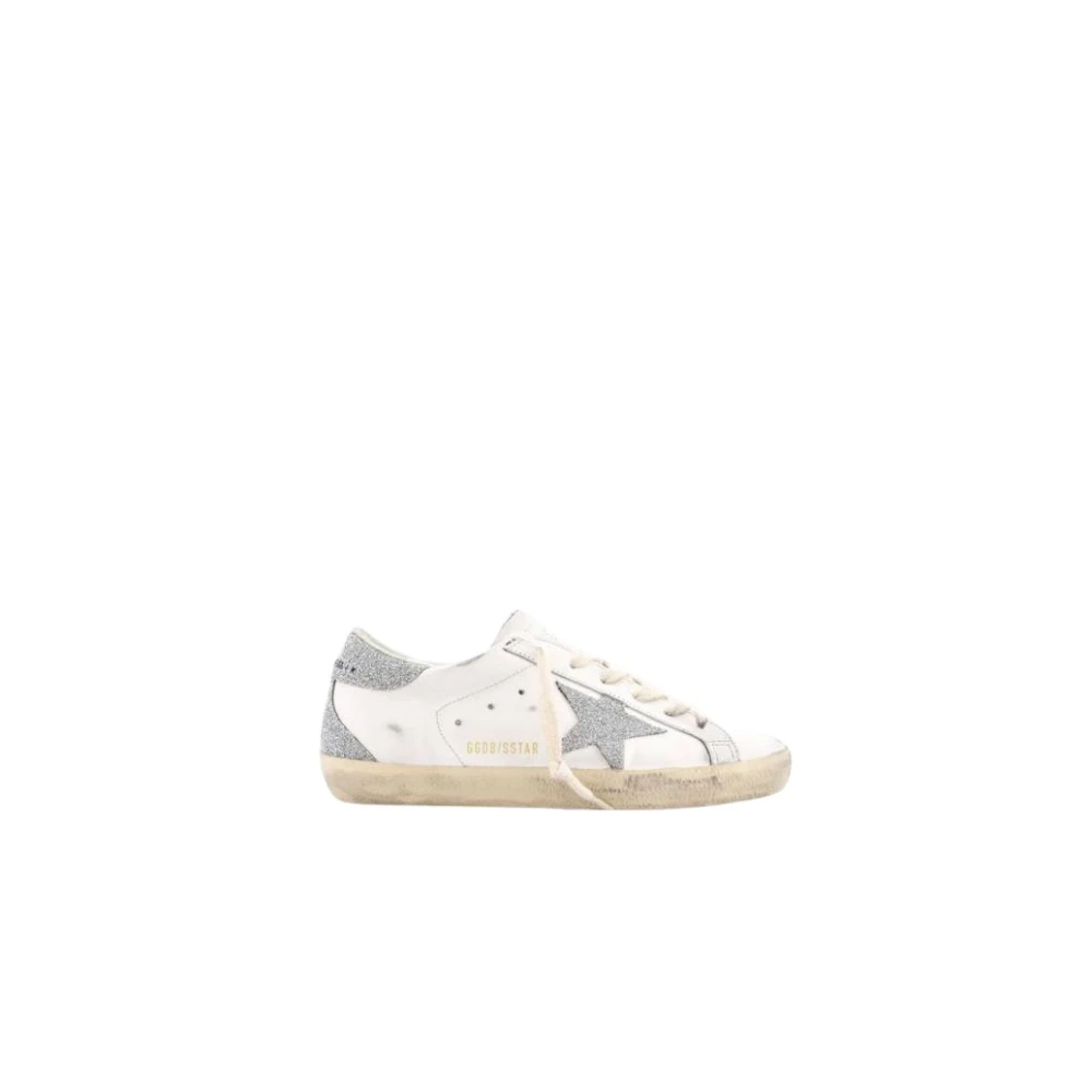 Golden Goose Swarovski Super-Star Vita Läder Sneakers White, Dam