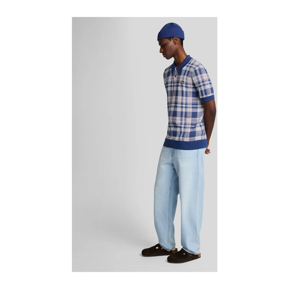 Lyle & Scott Gebreide polo met ruitjes voor de lente Multicolor Heren