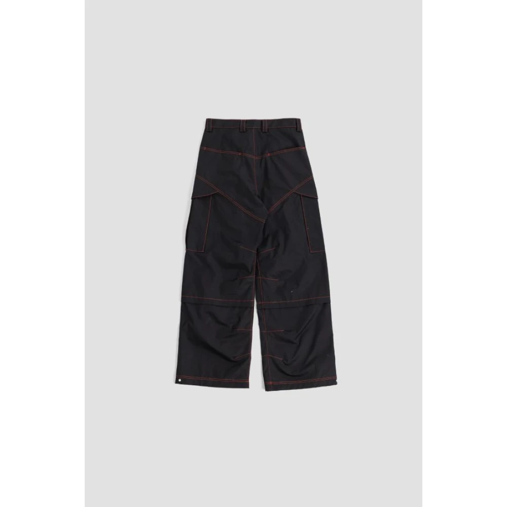 Off White Zwarte Cargo Broek Wijde Pasvorm Black Heren
