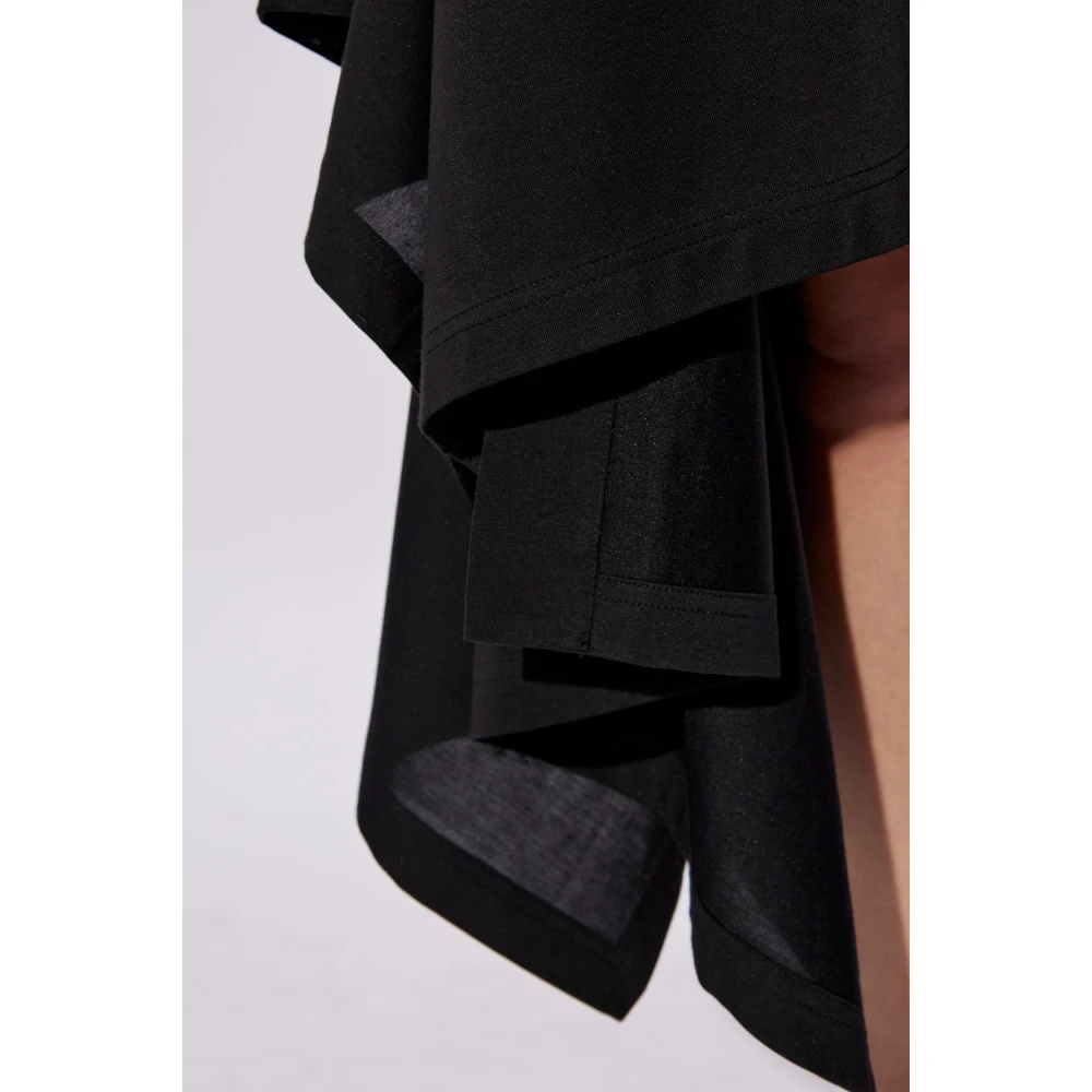 Y-3 Asymmetrische mouwloze jurk Black Dames