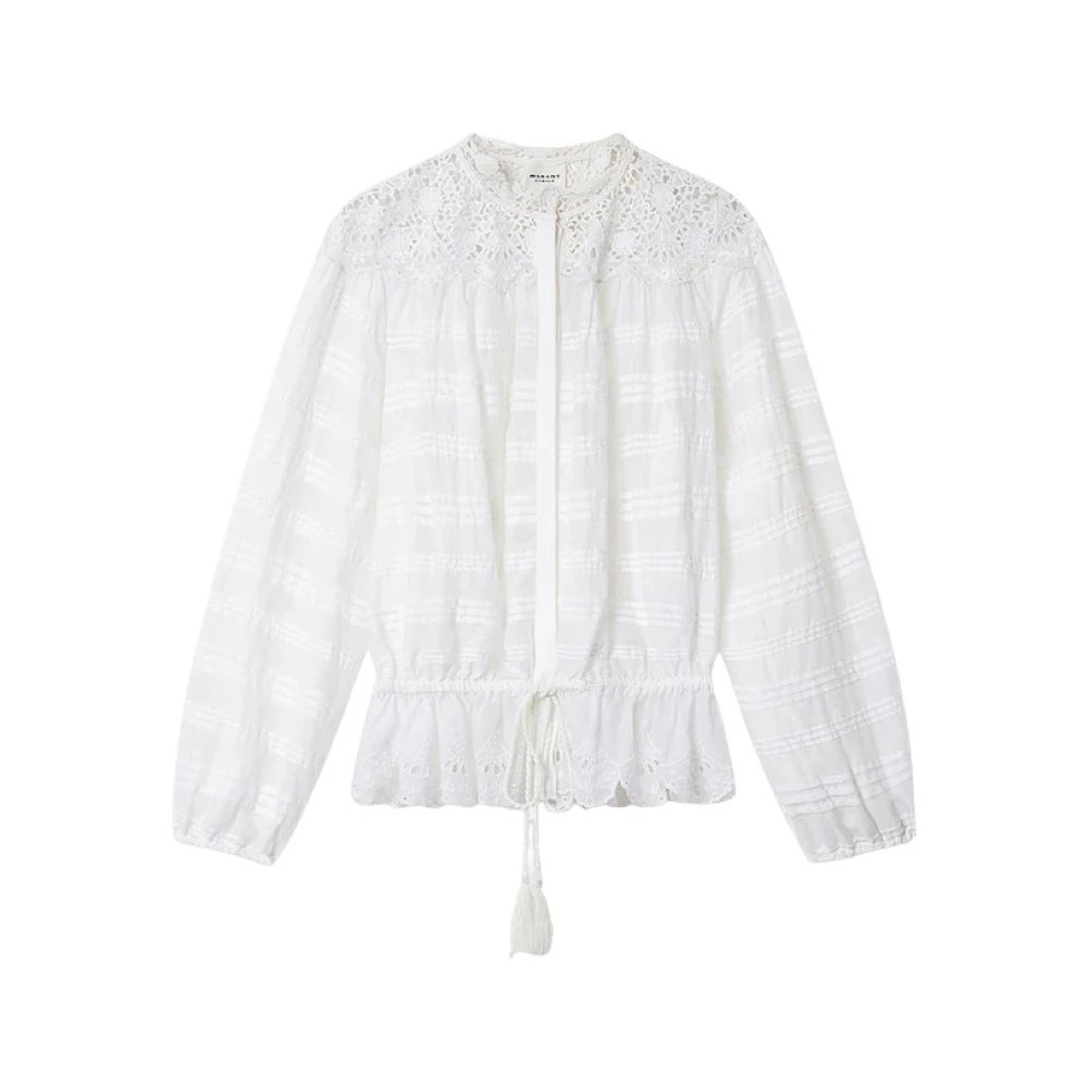 Isabel Marant Women's White Blouses, S, Polly Top