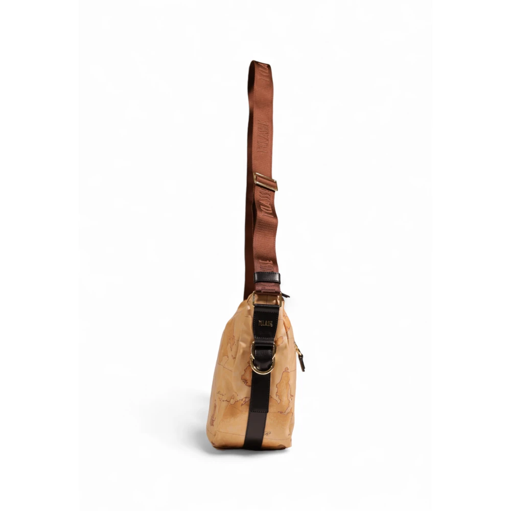 Alviero Martini 1a Classe Beige Schoudertas met Leren Accenten Beige Dames