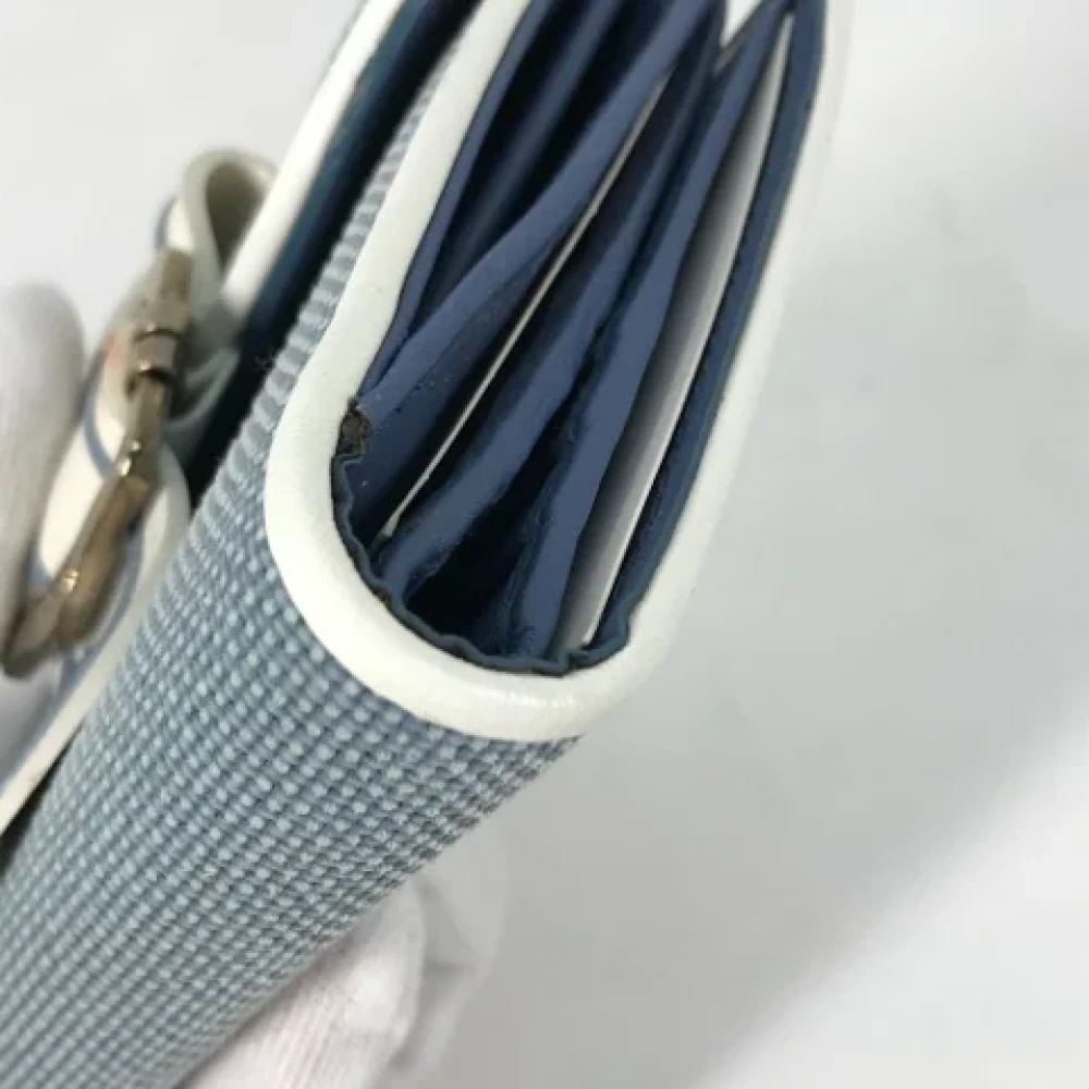 Dior Vintage Pre-owned Canvas wallets Blue Dames