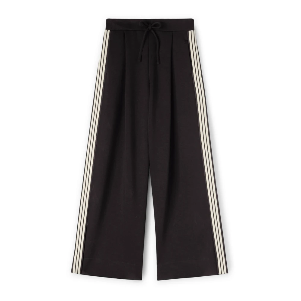 Motivi Joggingbroek met zijstreep en split Black Dames