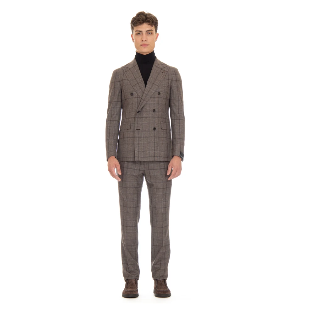Tagliatore Dubbelbreasted wollen jurk Vesuvio-stijl Gray Heren