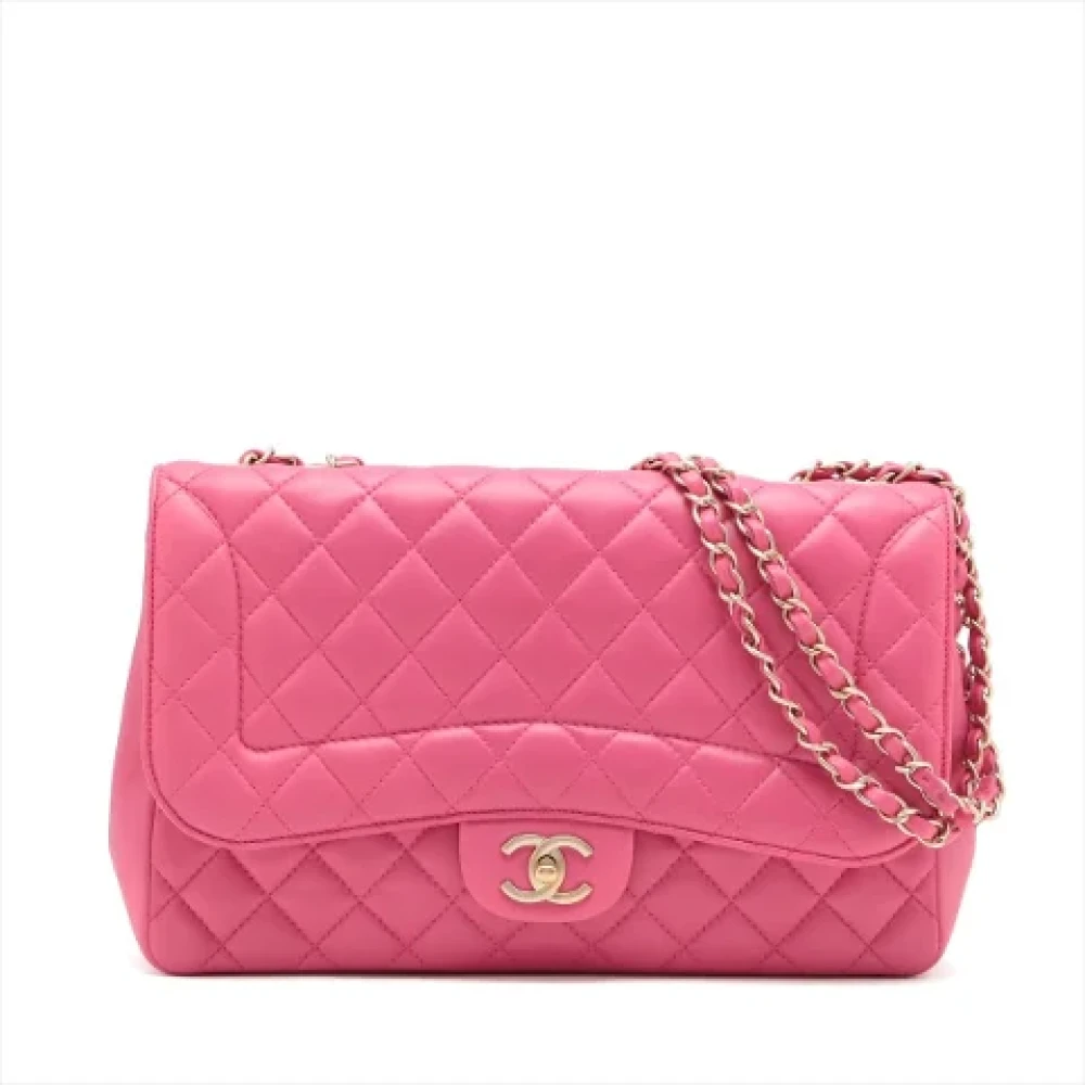 Chanel Vintage Pre-owned Leather handbags Pink Dames