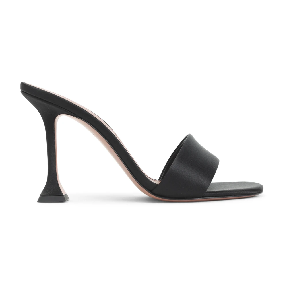 Amina Muaddi Women's Black Heeled Mules, 4 Uk, Andreea Slipper