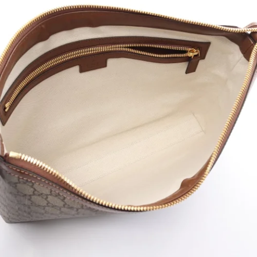 Gucci Vintage Pre-owned Leather gucci-bags Beige Heren
