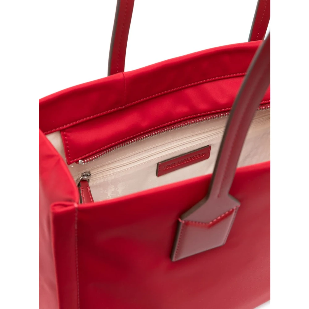 Karl Lagerfeld Tote M Nylon Rood Red Dames