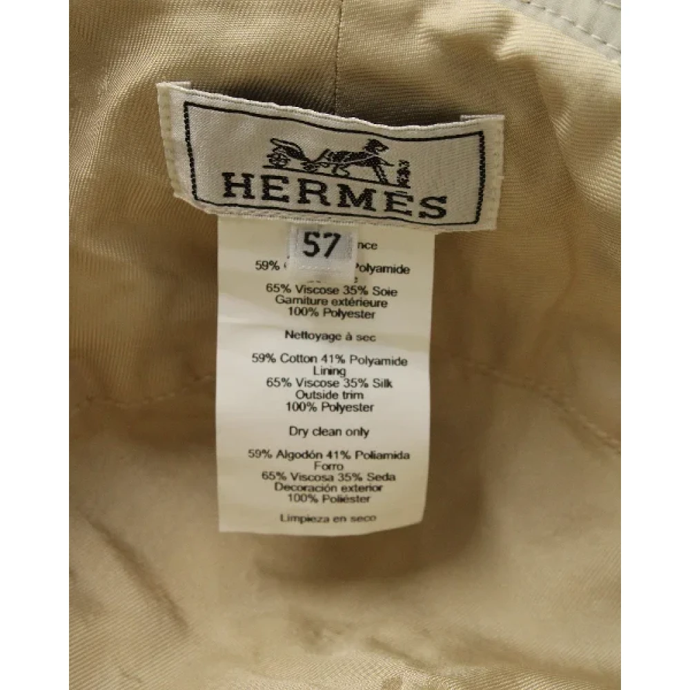 Hermès Vintage Pre-owned Polyester hats Beige Dames