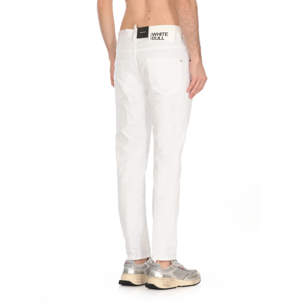 Dsquared2 Witte Katoenen Jeans met Logopatch White Heren