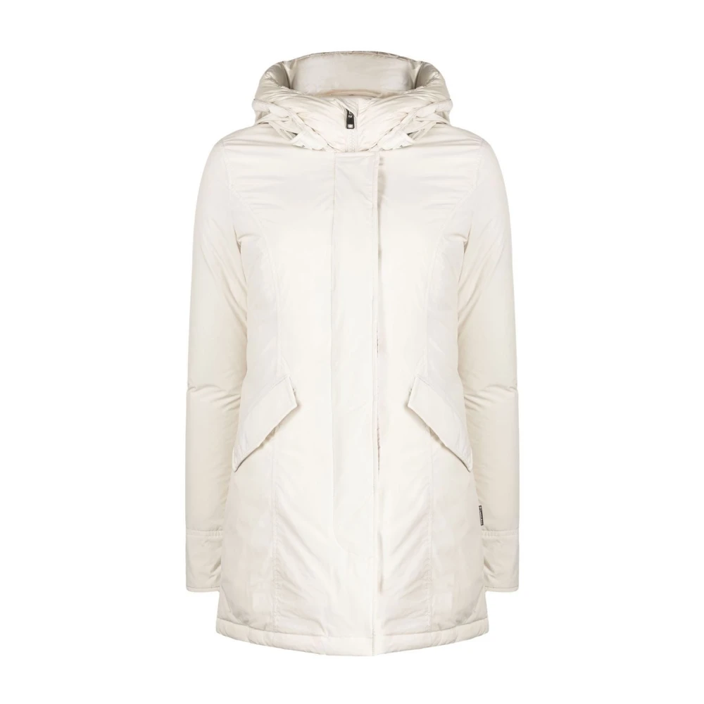 Woolrich Luxe Arctic Parka in Milky Cream White Dames