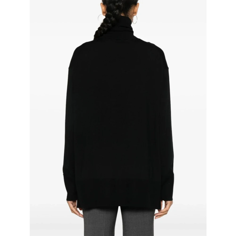 Aspesi Merino wollen coltrui Black Dames