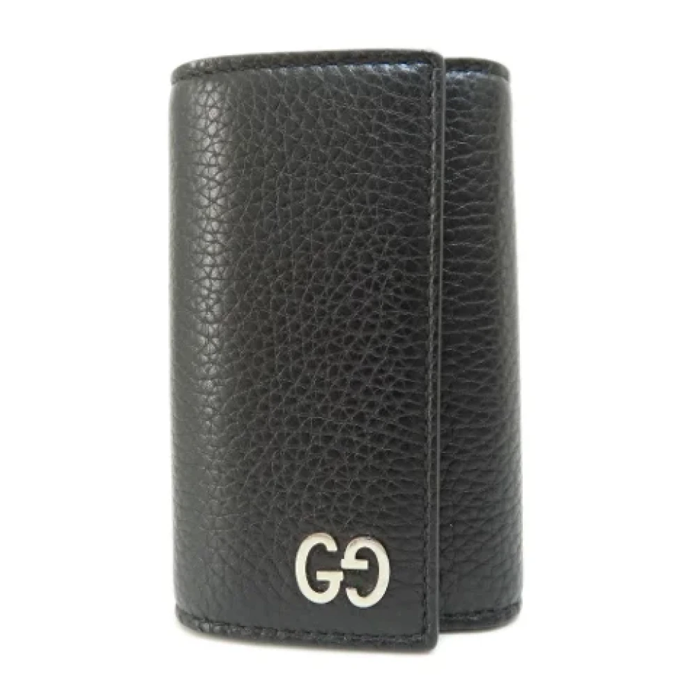 Gucci Vintage Pre-owned Leather key-holders Black Dames