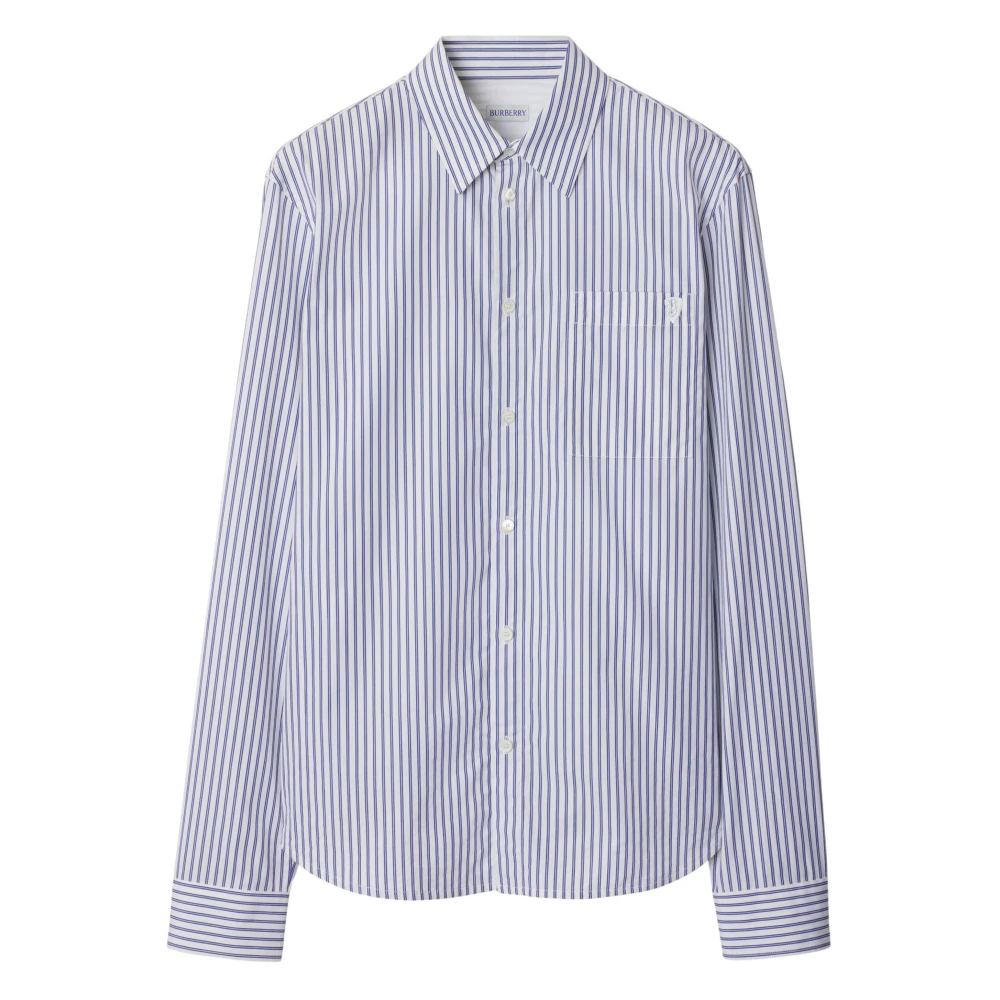 Burberry Iris Krijt Casual Overhemd Blue Heren