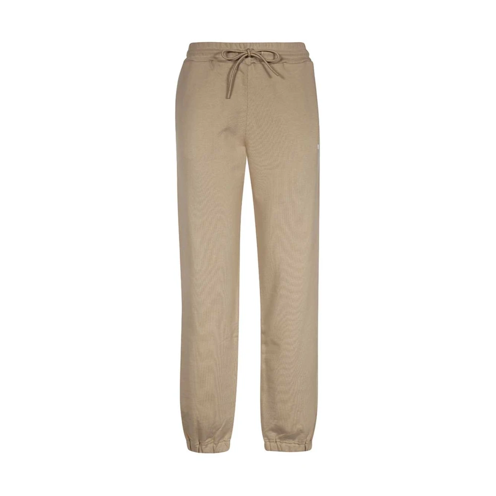 Msgm Katoenen Logo Sweatpants Beige Dames