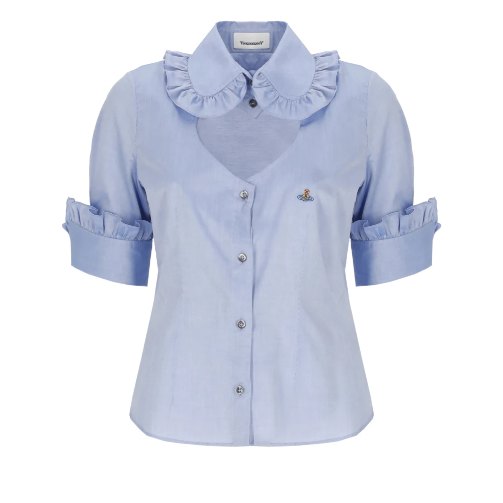 Vivienne Westwood - Camisa Con Volantes Toulouse - Blouses & Shirts - Mujer - Azul - S