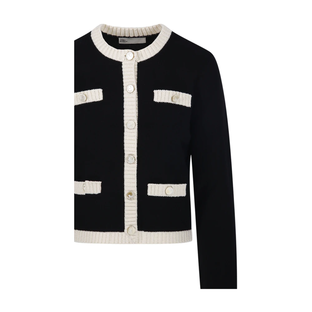 TORY BURCH Zwart Frans Roomvest Kendra Stijl Black Dames
