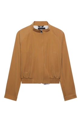 Cropped Tailoring Bomber