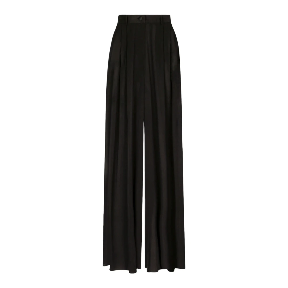 Dolce & Gabbana Zijden Zwarte Shorts Aw23 Black Dames